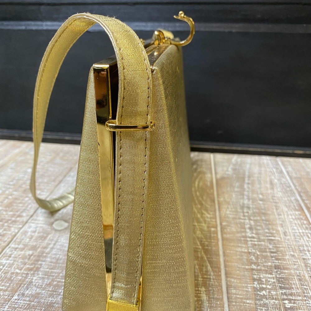 Midcentury Gold Shoulder Purse - Picture 2 of 8